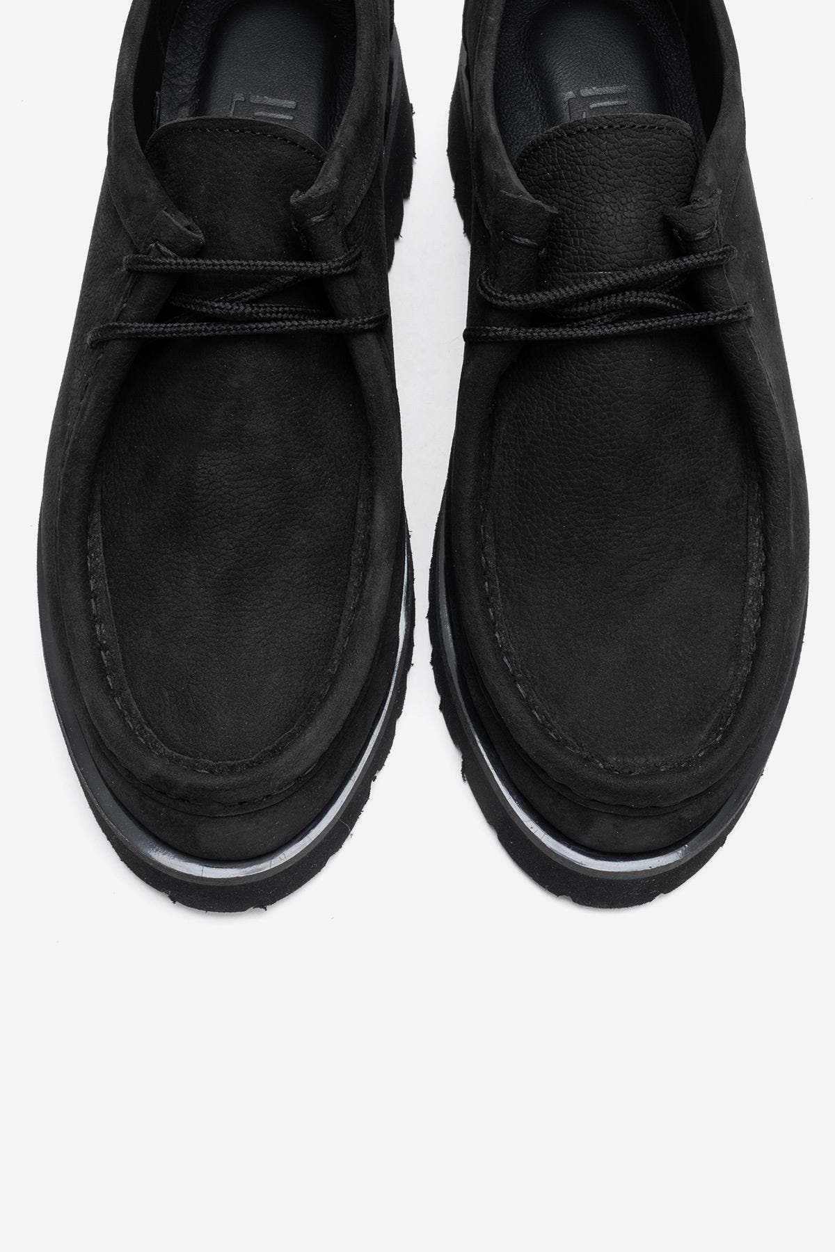 Forever 
Always Shoes Talia Leather Lace Up Loafer, Alternate, color, Black Nubuck