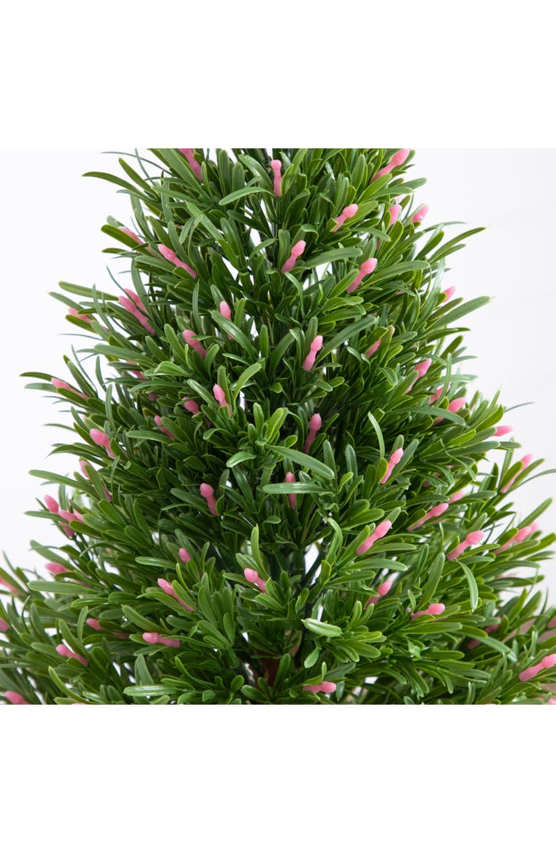 NEARLY NATURAL 2-ft UV Resistant Artificial Rosemary Cone Topiary Tree, Alternate, color, Green