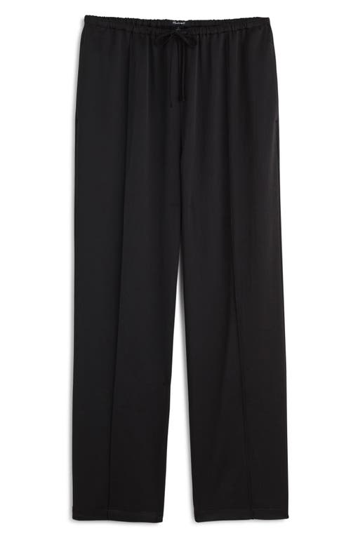 Madewell Pintuck Slim Pull-on Pants In True Black