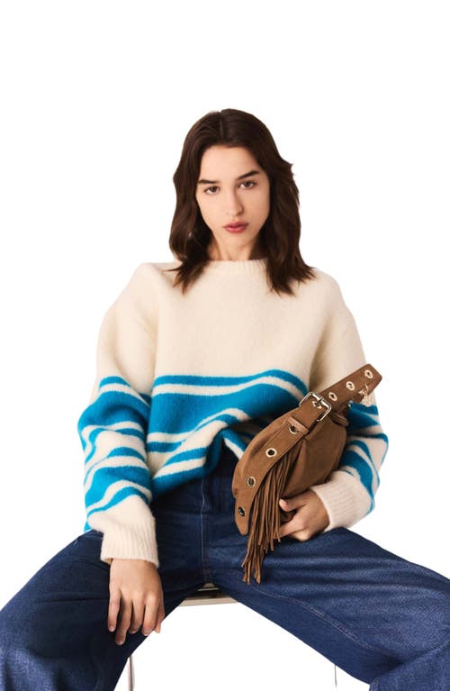 Maje Oversized Wool-blend Sweater In Neutral