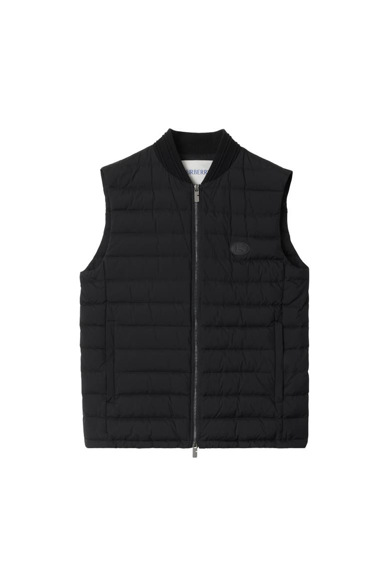 Nylon Puffer Gilet, Alternate, color, Black