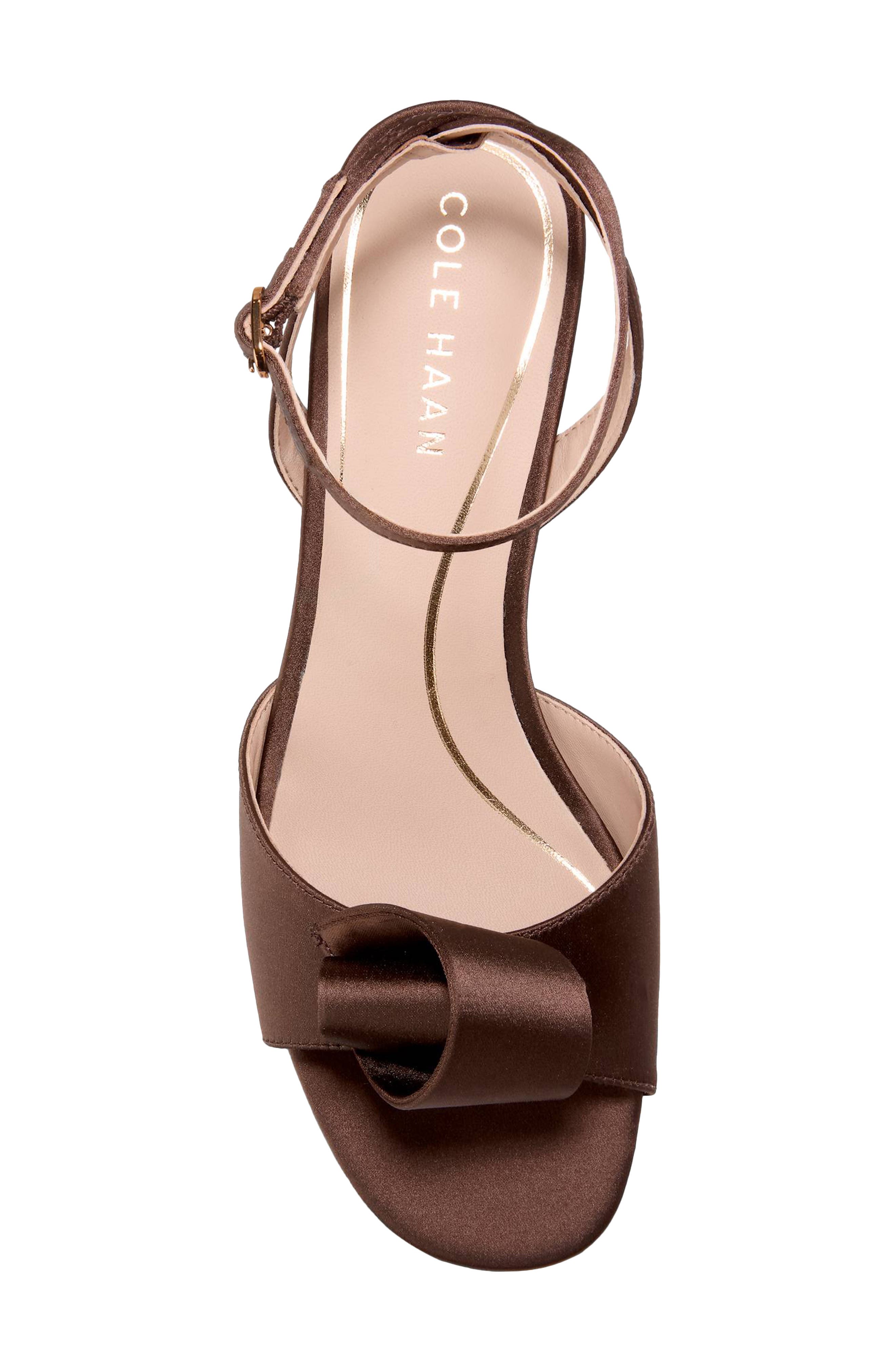Cole Haan Fanya Florette Sandal, Alternate, color, Chocolate Satin