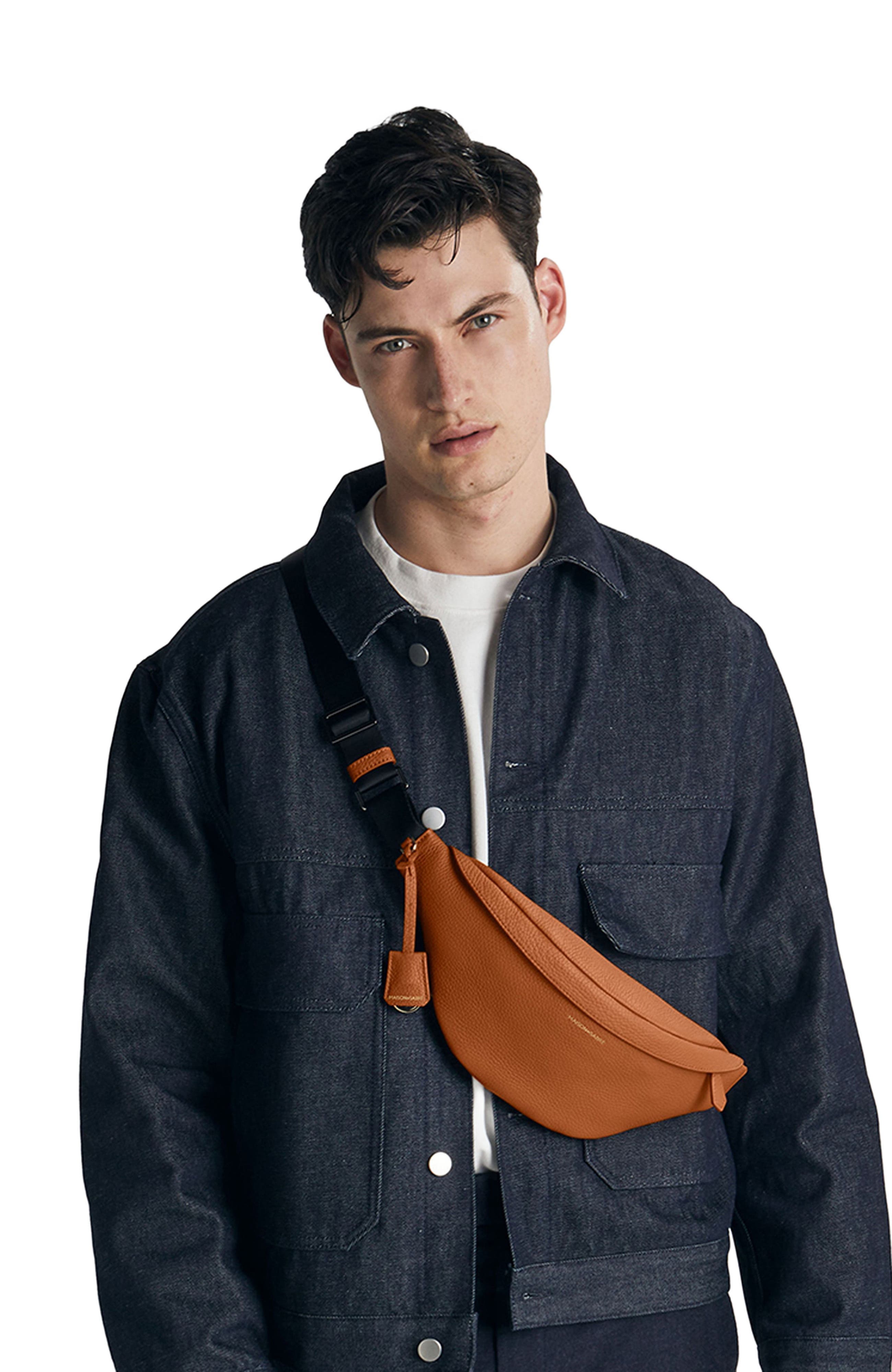 Leather Sling Bag, Alternate, color, Pecan Brown