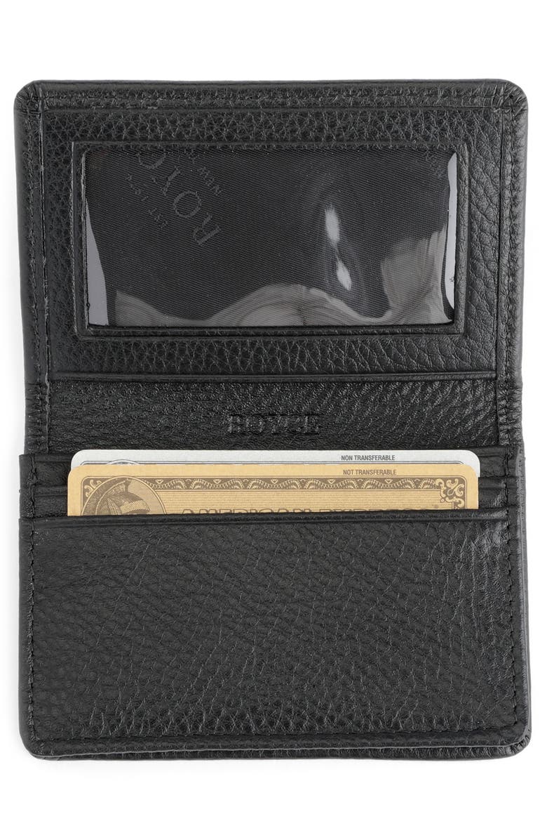 ROYCE New York Leather Card Case, Alternate, color, Black