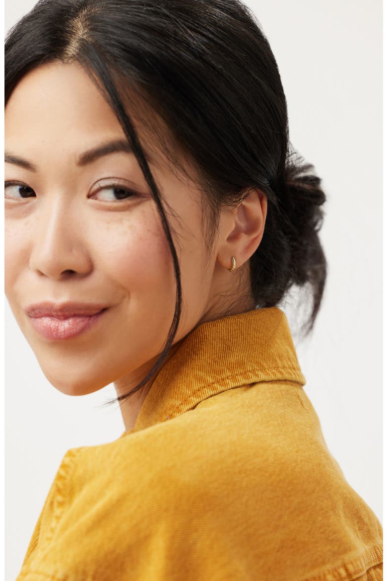 Twisted Hoop Earrings - Gold Twist Hoops, Alternate, color, Gold