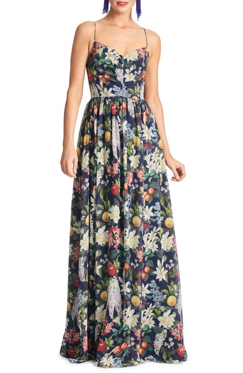 Sienna Floral Chiffon Gown