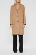 Lafayette 148 New York Camel Hair Three Button Coat