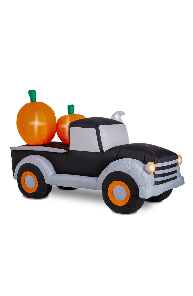 Glitzhome 8FT Lighted Inflatable Truck with Jack-O-Lantern Pumpkins Decor, Alternate, color, 