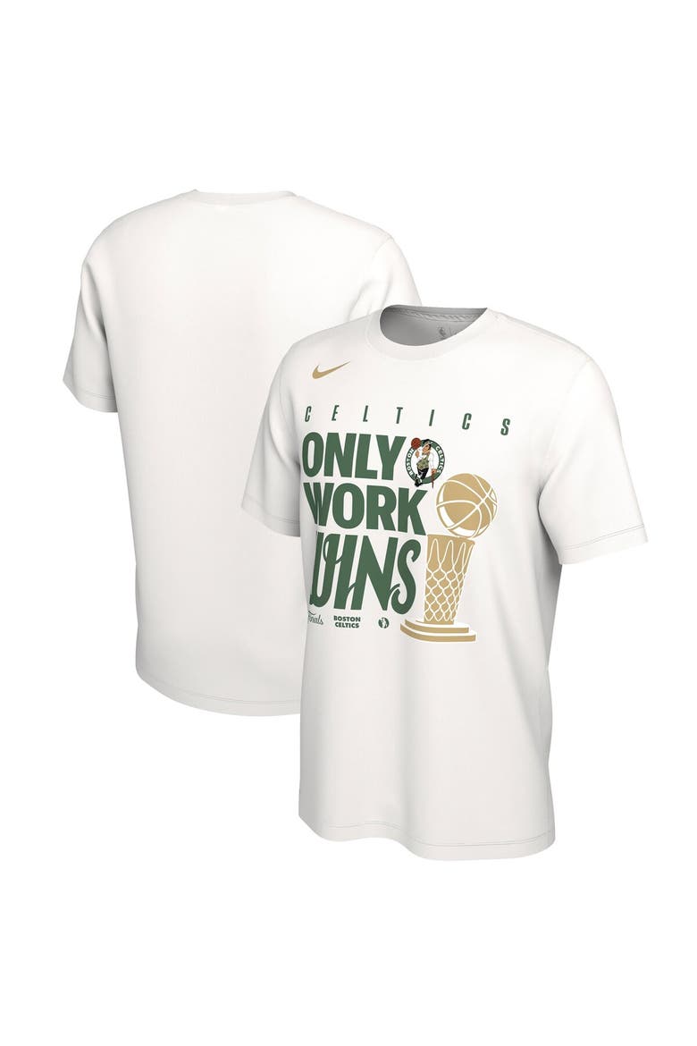 Men's Nike White Boston Celtics 2024 NBA Finals Champions Big & Tall Parade T-Shirt, Alternate, color, White