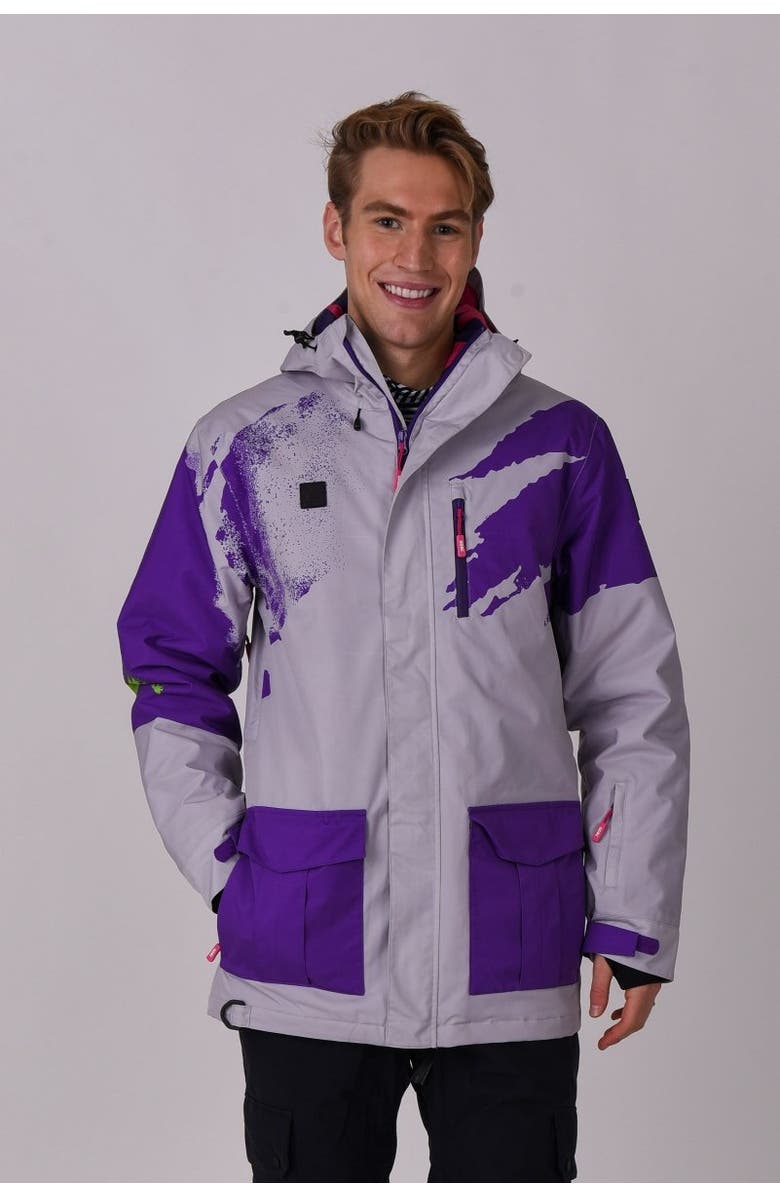 OOSC Afterparty Jacket, Main, color, Grey & Purple