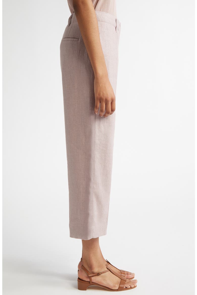 Marco Stretch Linen & Cotton Crop Pants, Alternate, color, PINK