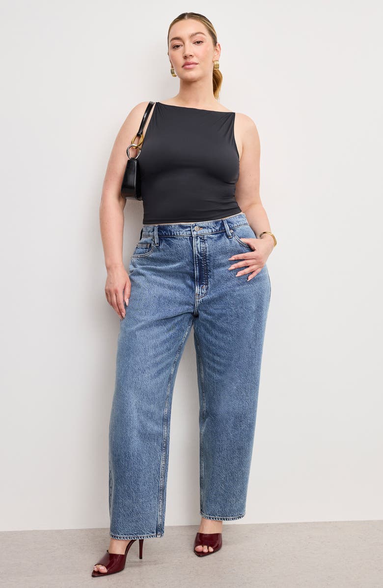 Good American Good Standard Straight Leg Jeans, Alternate, color,