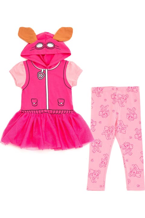 Hooded Tutu T-Shirt and Leggings Set
