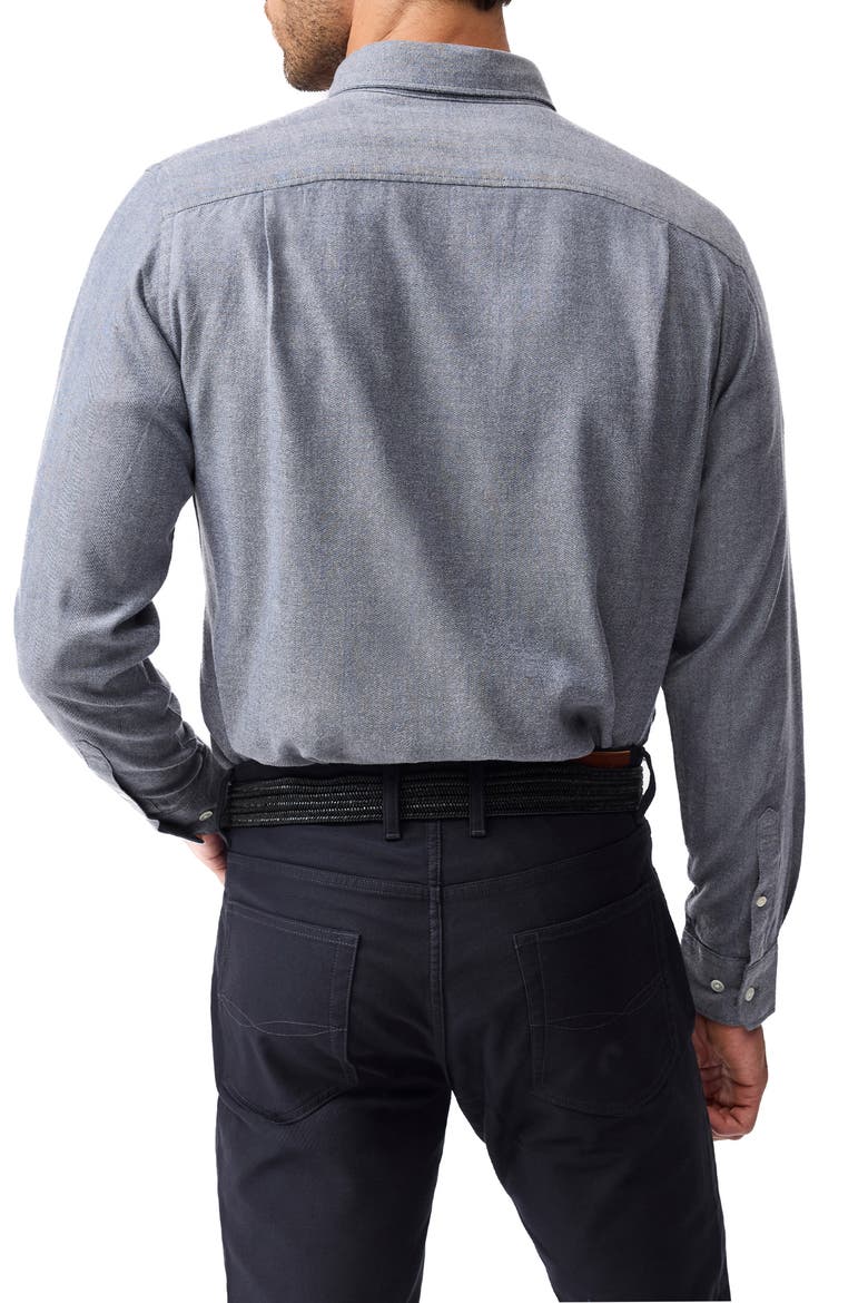 Barrhill Sports Fit Button-Down Shirt, Alternate, color, DENIM