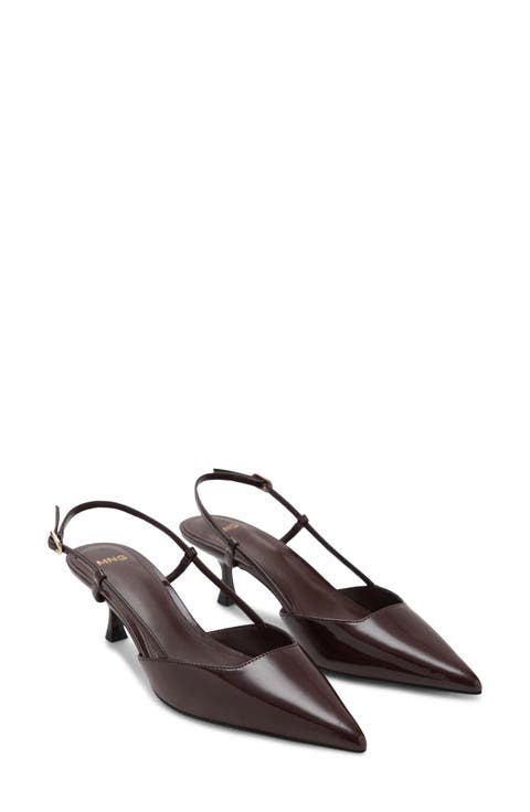 Slingback Pointed Toe Pump (Women)