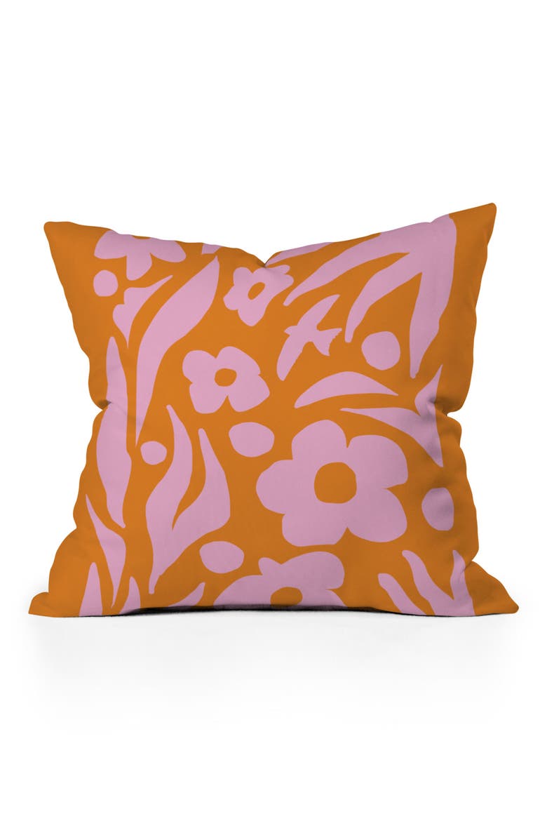 Grace Nature Vibes Outdoor Throw Pillow, Main, color, ORANGE