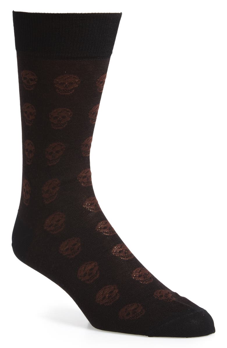McQueen Alexander McQueen Skull Socks, Main, color,