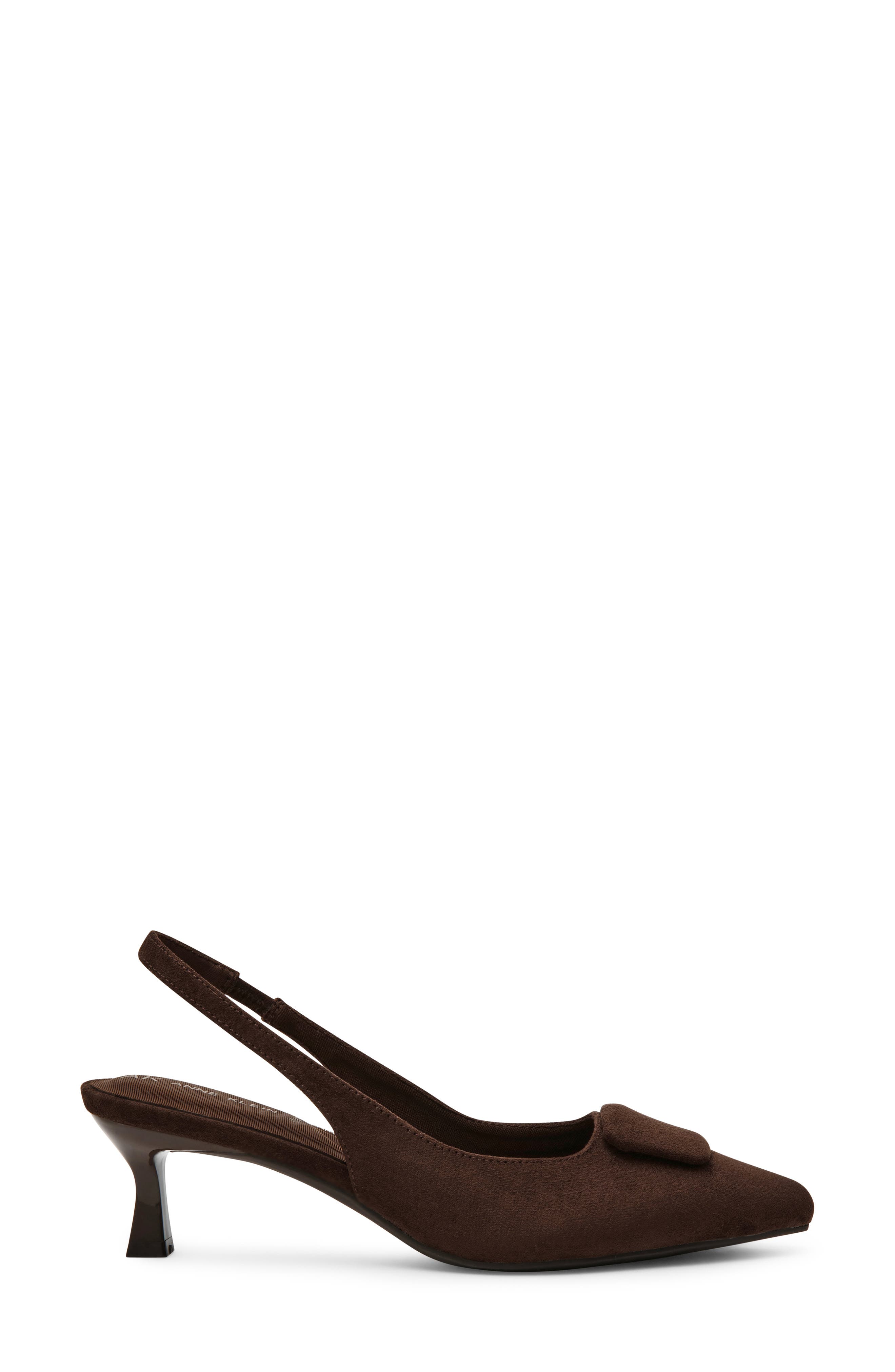 Izanda Pointed Toe Slingback Pump, Alternate, color, BROWN MICROSUEDE