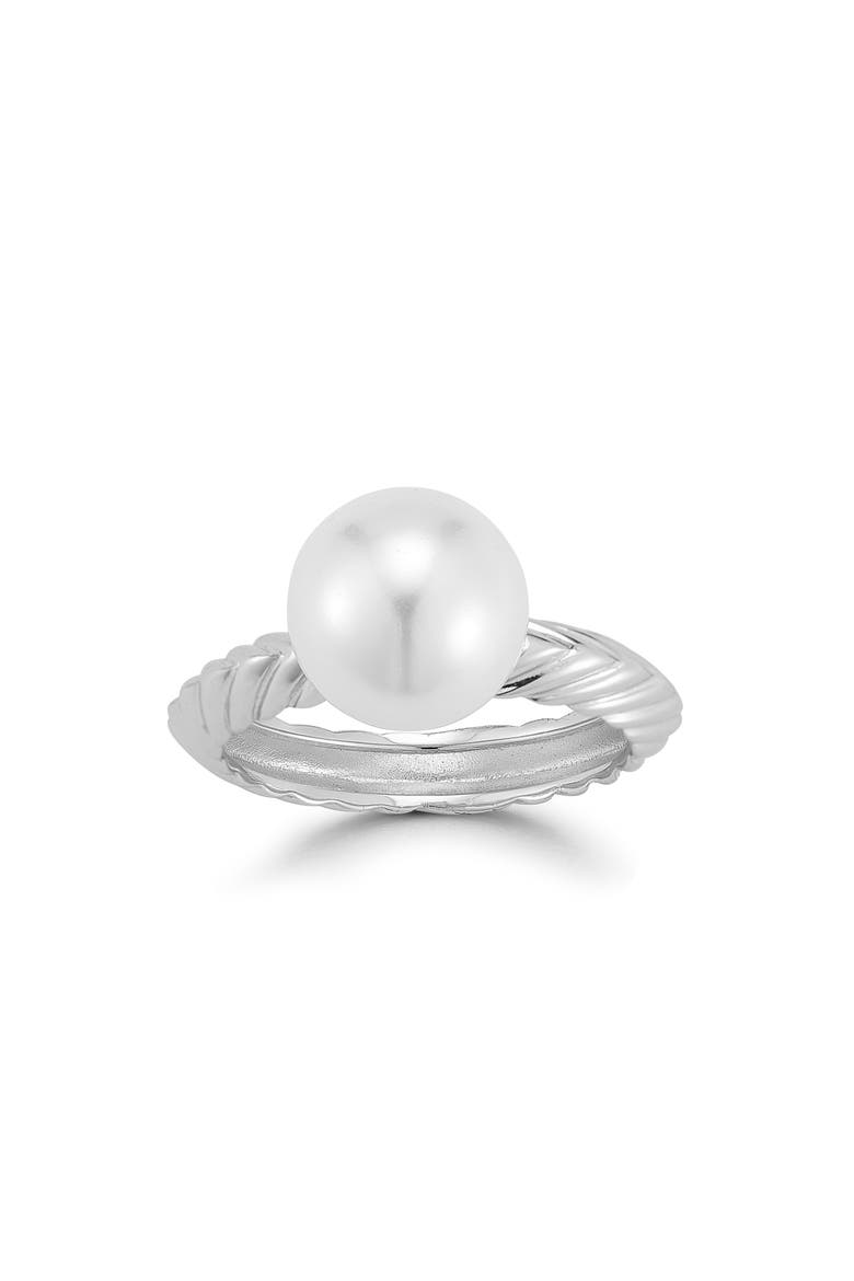 10mm Cultured Pearl Ring, Main, color, SILVER/ WHITE