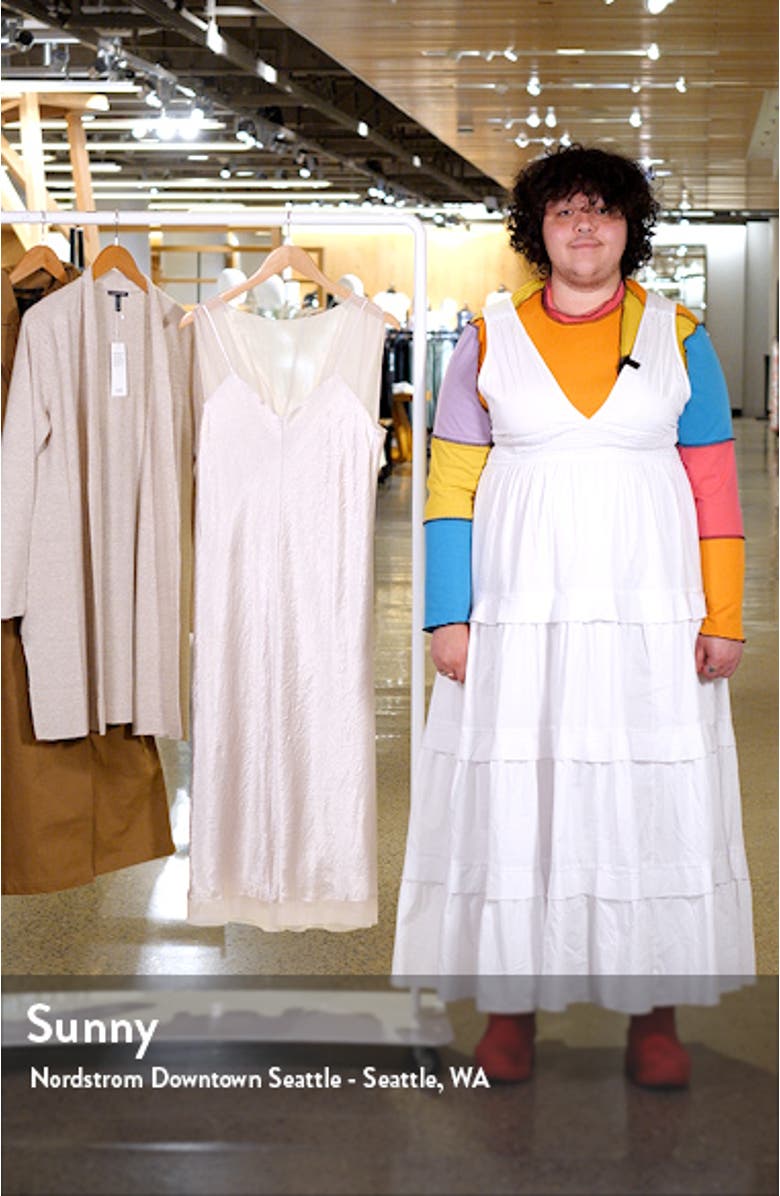 Chiffon & Hammered Satin Slipdress, sales video thumbnail