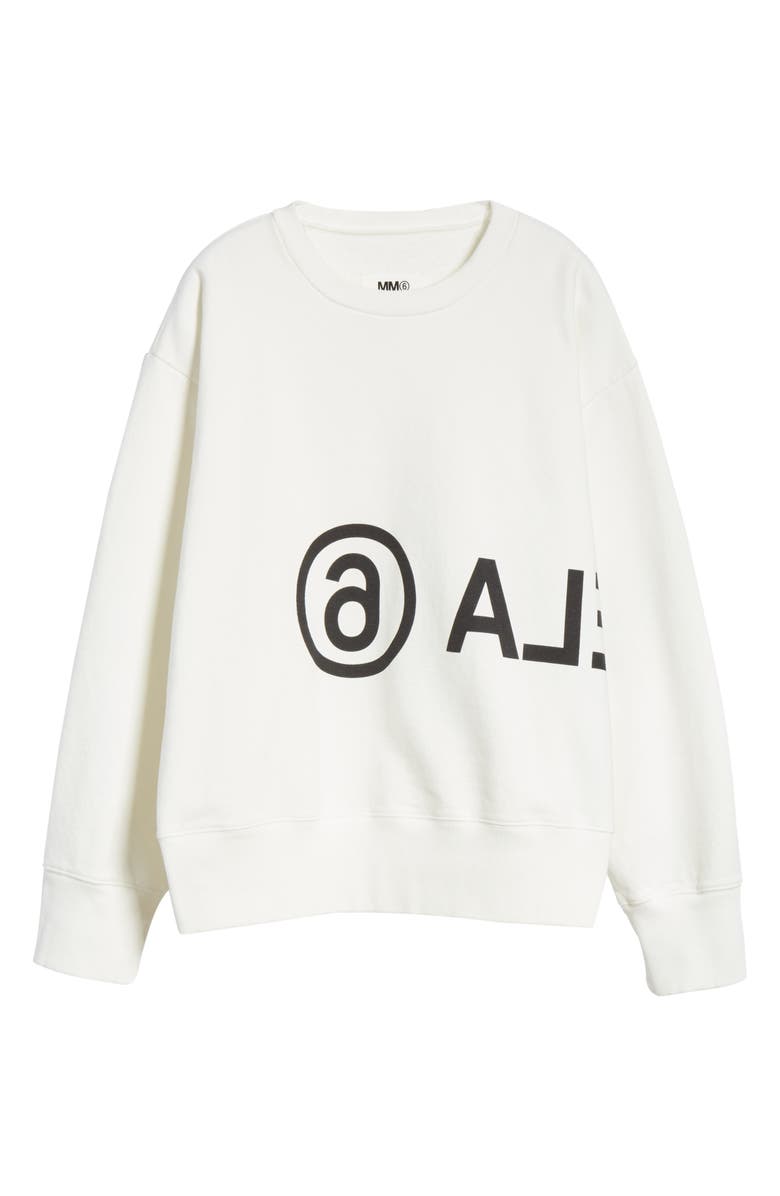 MM6 Maison Margiela Logo Sweatshirt, Alternate, color,
