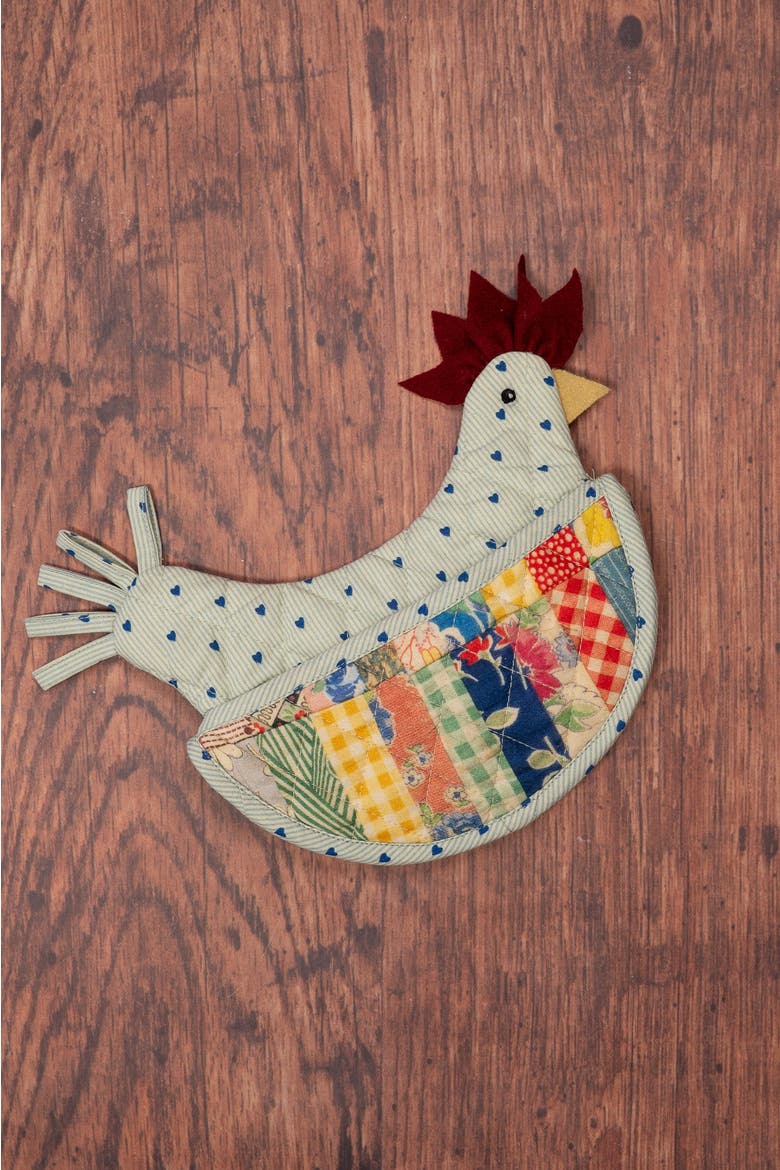 Patch Parade Happy Hen Mini Mitt, Alternate, color, Pastel Green