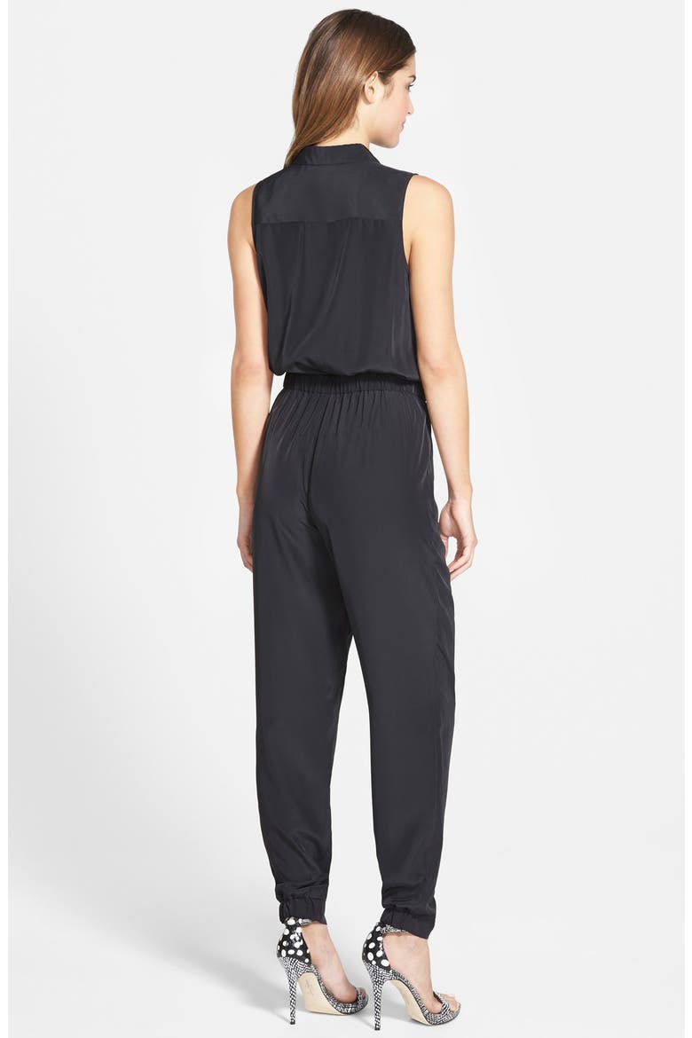 Four-Pocket Sleeveless Jumpsuit, Alternate, color, BLACK