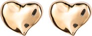 UNODE50 18K gold-plated medium sized heart shaped earrings