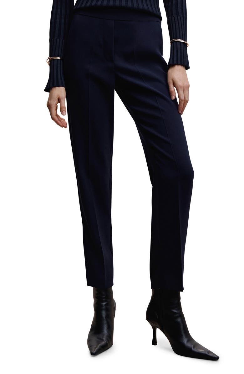 MANGO Relaxed Fit Straight Leg Trousers, Main, color, 