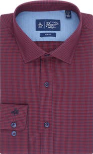 Original Penguin Brighton Gingham Check Slim Fit Dress Shirt