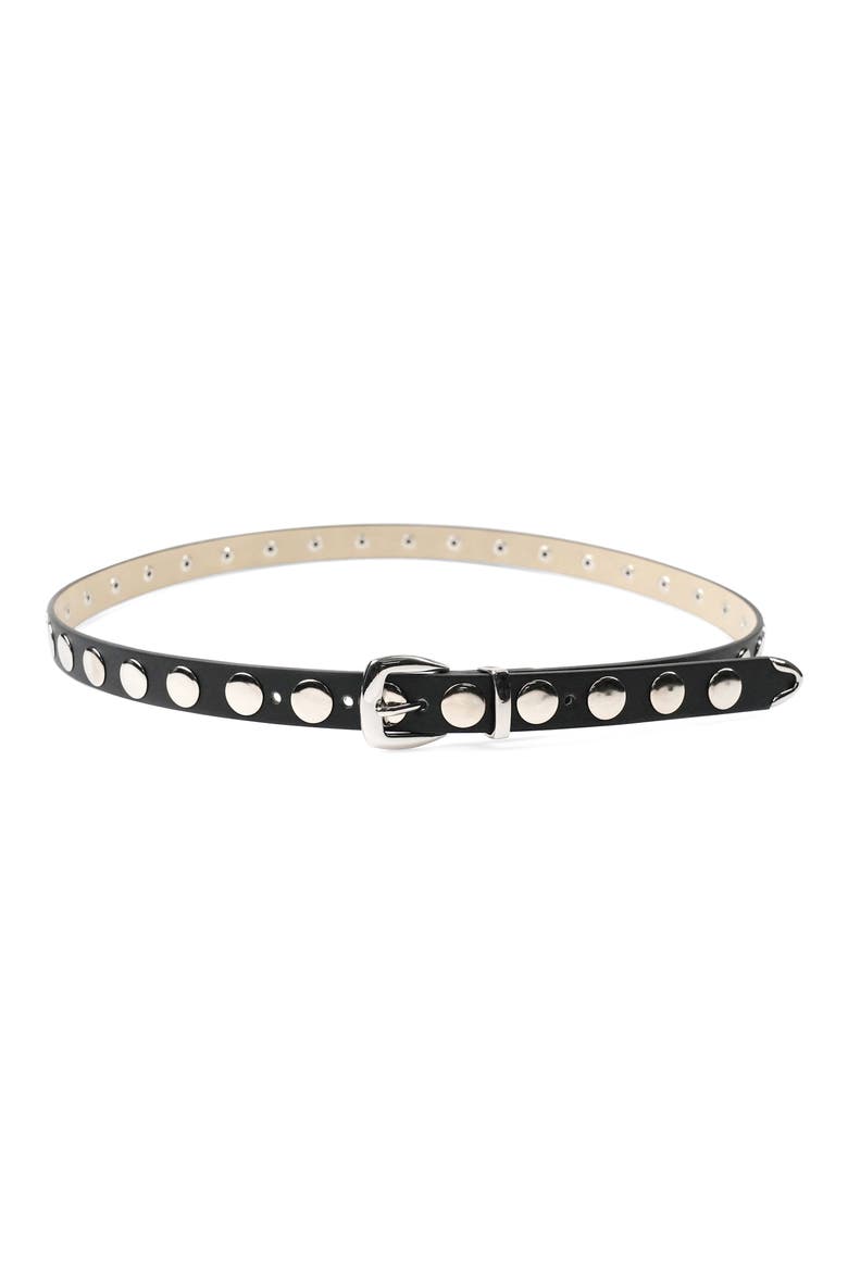 Disc Stud Belt, Main, color, BLACK/ SILVER