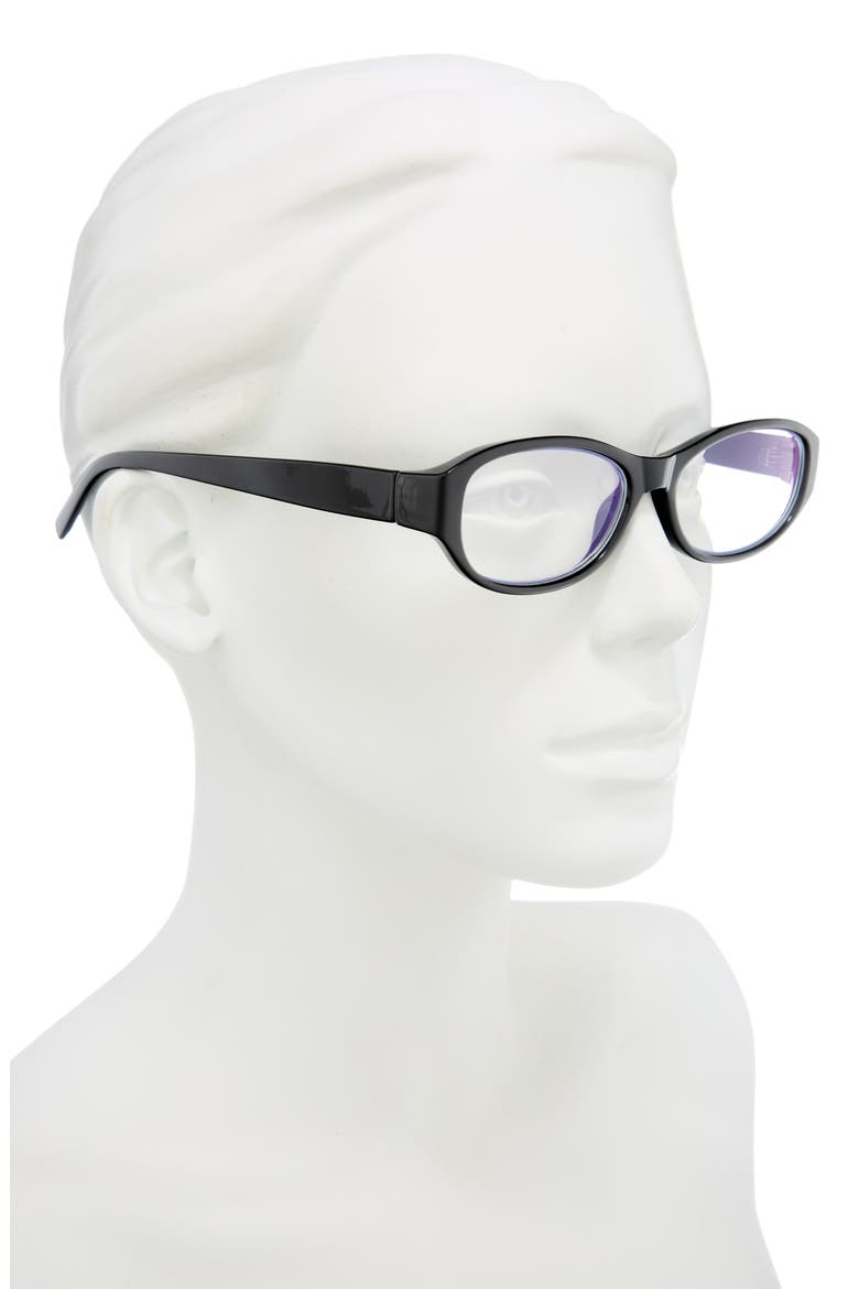 Cat Eye Blue Light Blocking Glasses, Alternate, color, BLACK