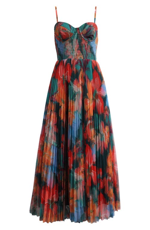 Hutch Smocked Tulle Gown In Multi