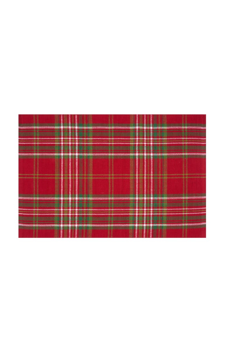 C&F Home Jonah Plaid Placemats Set of 6, 13" x 19", Alternate, color, Red
