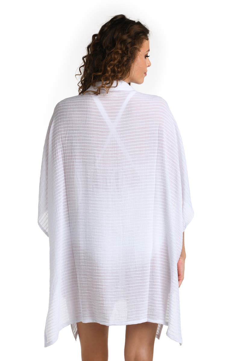 La Blanca Convertible Cover-Up Shirtdress, Alternate, color, White