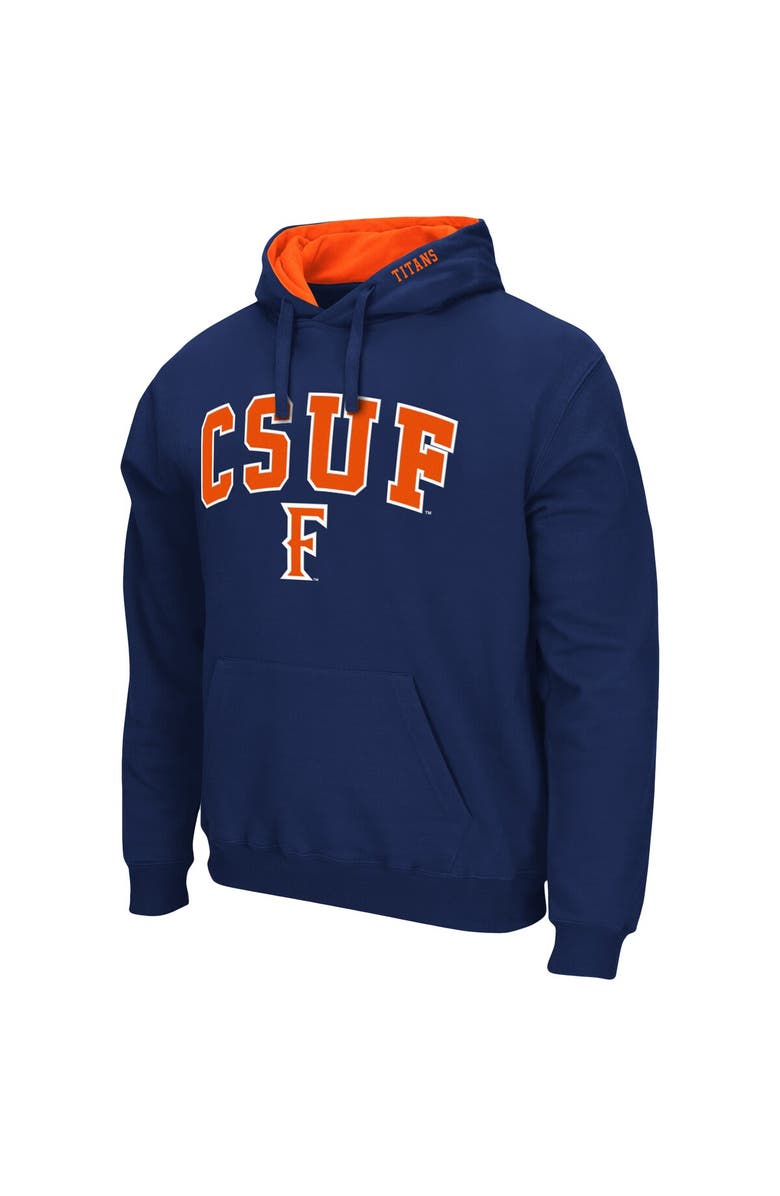 COLOSSEUM Men's Colosseum Navy Cal State Fullerton Titans Arch and Logo Pullover Hoodie, Alternate, color, Navy