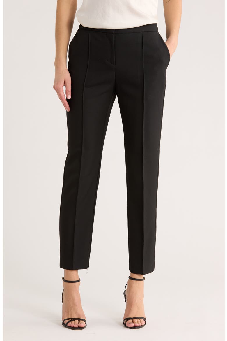 Pintuck Pants, Main, color, NOIR
