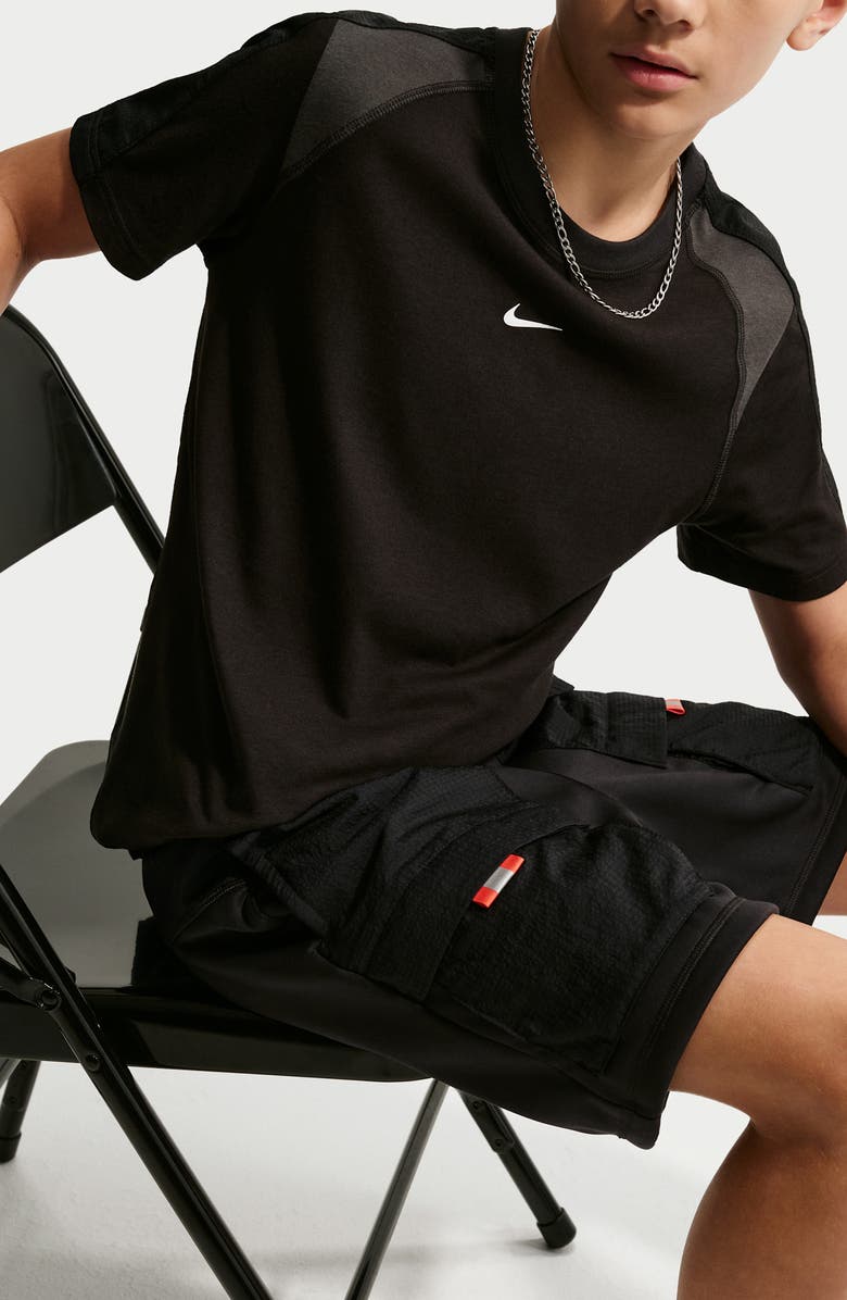 Nike Kids' Utility Shorts, Alternate, color, Black/ Black/ Turf Orange