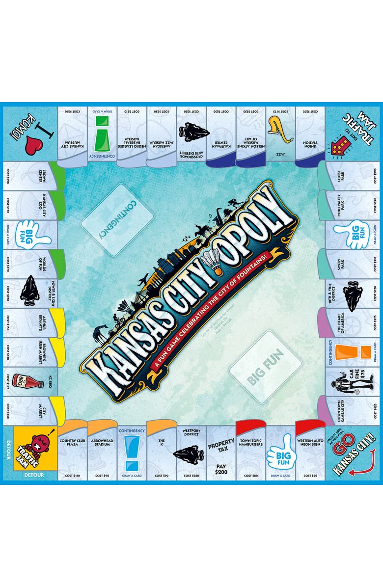 Late for the Sky Kansas Cityopoly Family Board Game, Ages 8+, Alternate, color, Multicolored
