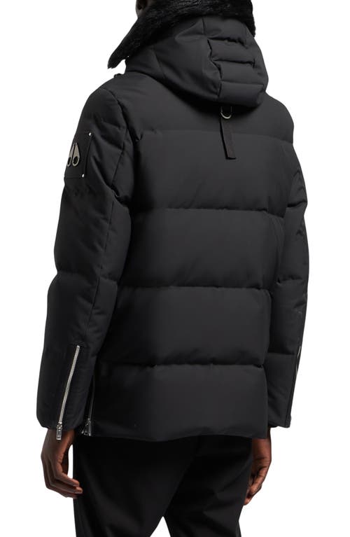 Moose Knuckles "cloud 3q" Jacket In Black W/black Sh