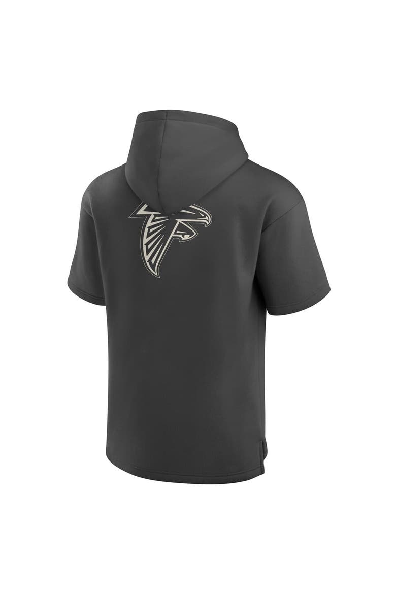 Men's Fanatics Charcoal Atlanta Falcons Elements Future Ground Lettering Short Sleeve Pullover Hoodie, Alternate, color, Charcoal