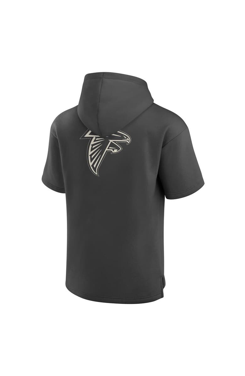 FANATICS Men's Fanatics Charcoal Atlanta Falcons Elements Future Ground Lettering Short Sleeve Pullover Hoodie, Alternate, color, Charcoal