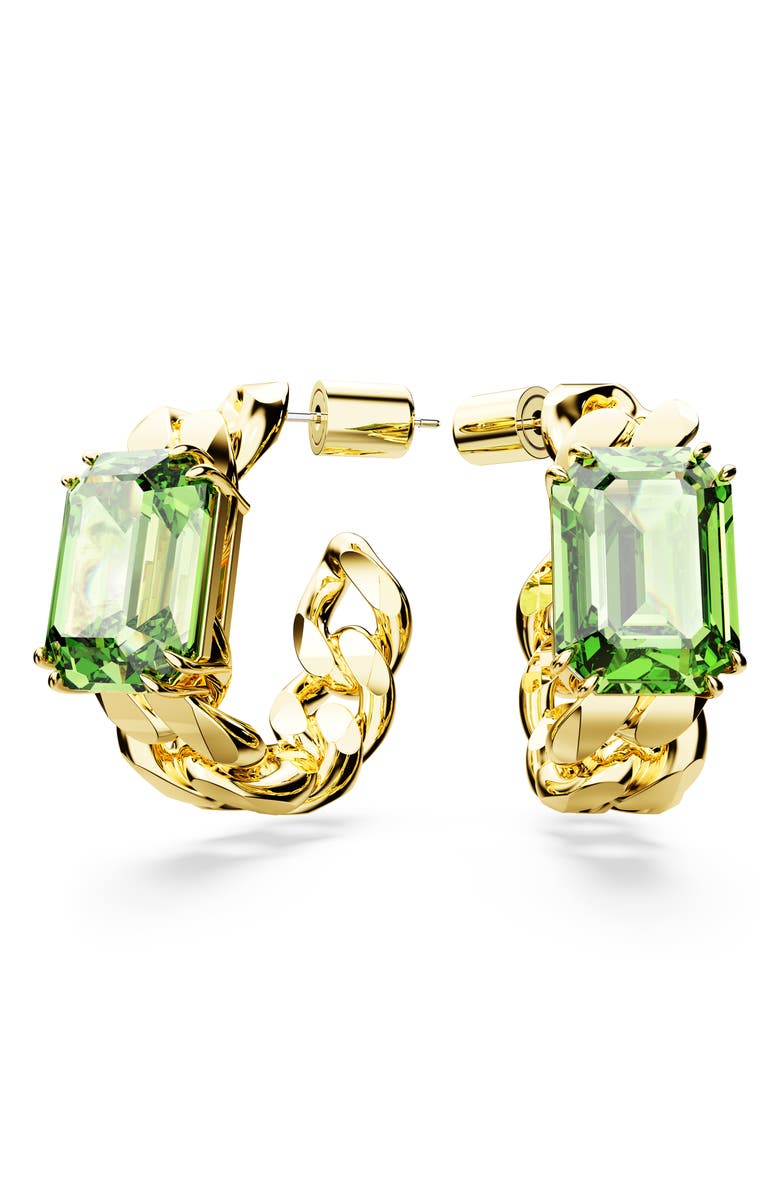 Swarovski Millenia Octagon Cut Crystal Hoop Earrings, Alternate, color, 