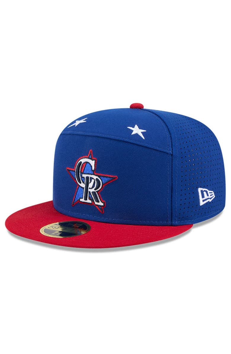New Era Men's New Era Blue/Red  Colorado Rockies 2025 MLB All-Star Game Workout Side Patch 59FIFTY Fitted Hat, Alternate, color, Blue