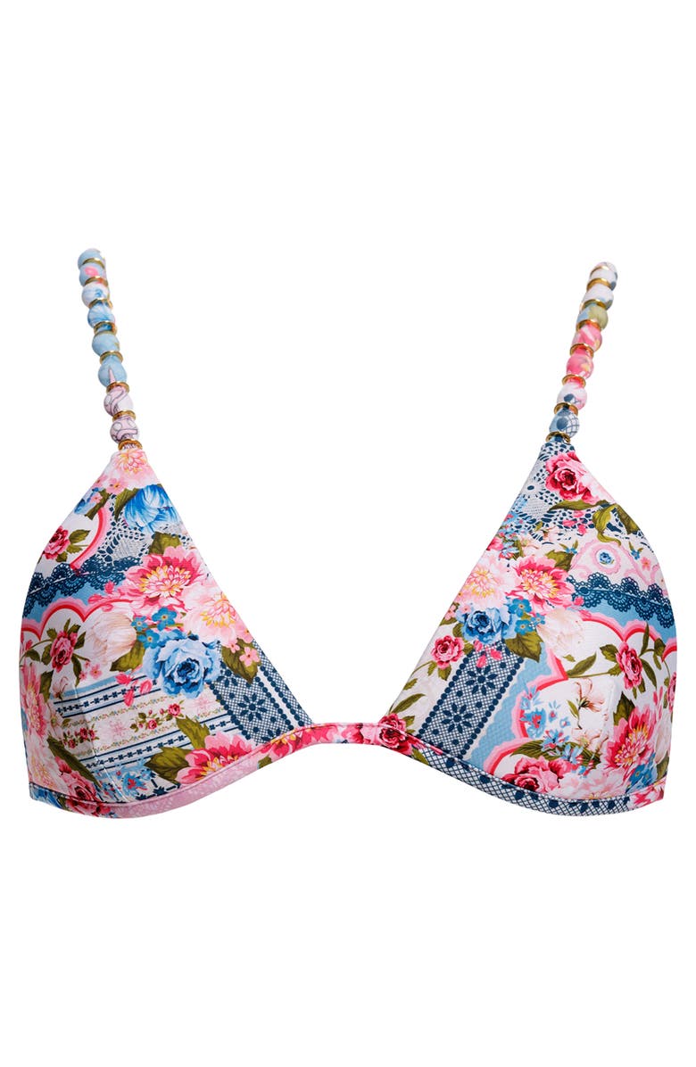 Agua Bendita Belle Meraki Bikini Top, Alternate, color, Pink Multicolor