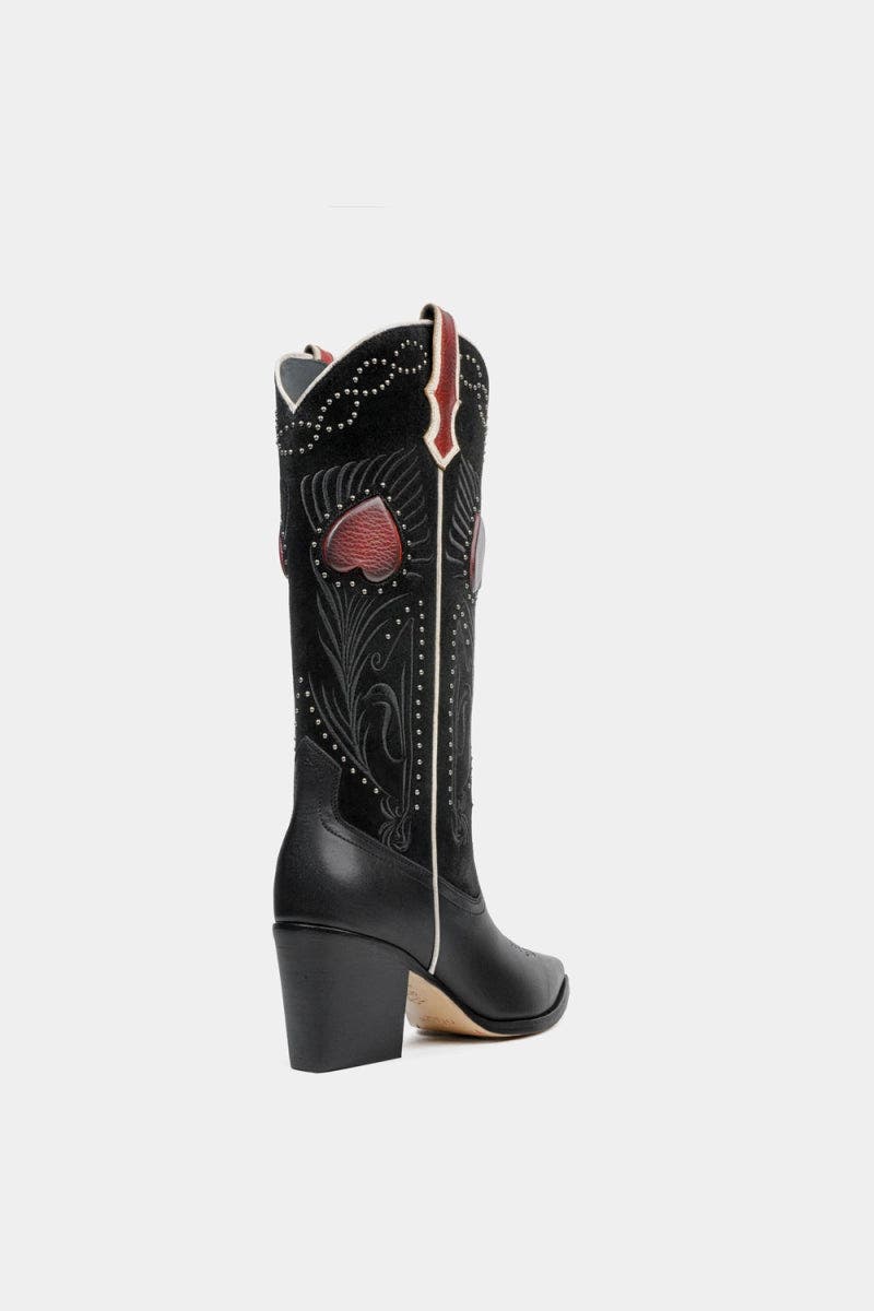 Women's Leather Boots Fiore, Alternate, color, Black