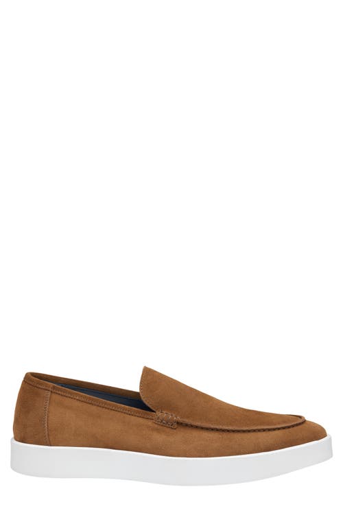 Johnston & Murphy Collection Bolivar Moc Toe Slip-on Sneaker In Snuff Italian Suede