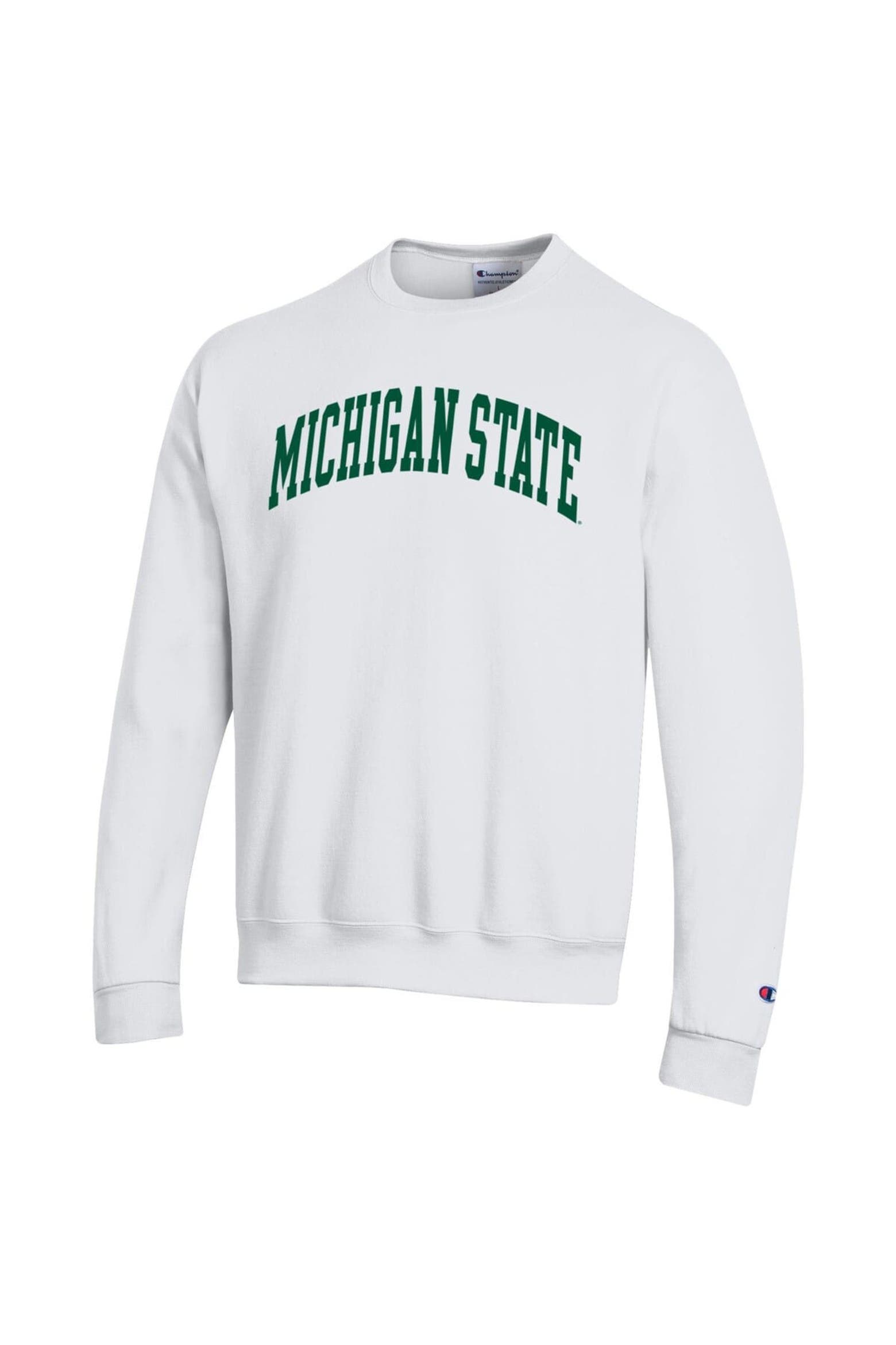 Order List Basic Champion Men's Champion White Michigan State Spartans Basic Arch Fleece ...