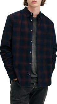 AllSaints Daybreaker Plaid Cotton Button-Up Shirt