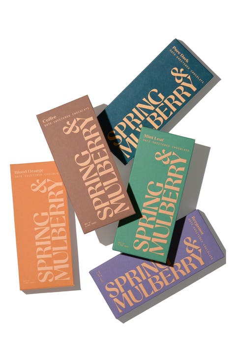 Essence Variety Pack Date Dark Sweetened Chocolate Bars 5-Piece Gift Box